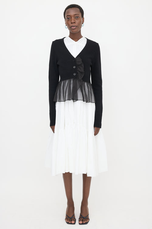 Cecilie Bahnsen Cashmere & Organza Phlox Cardigan