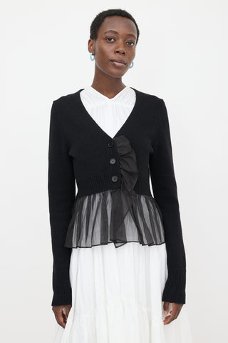 Cecilie Bahnsen Cashmere & Organza Phlox Cardigan