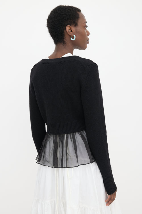 Cecilie Bahnsen Cashmere & Organza Phlox Cardigan