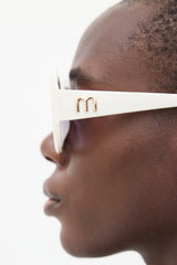 Miu Miu White SMUG6101 Square Sunglasses
