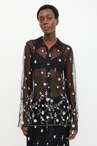 Toteme Floral Tulle Shirt