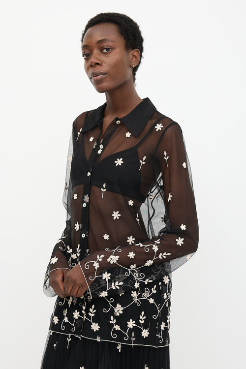 Toteme Floral Tulle Shirt