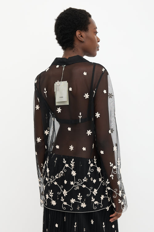 Toteme Floral Tulle Shirt