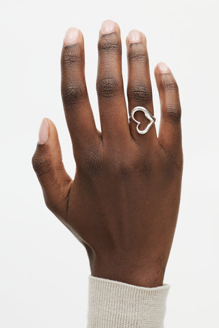 Tiffany & Co. x Elsa Peretti Sterling Silver Open Heart Ring