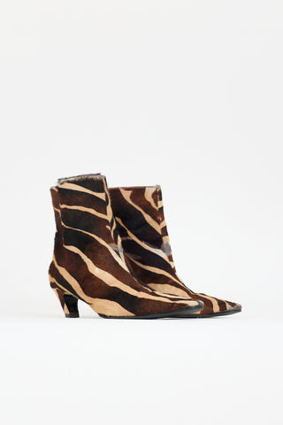 Khaite Printed Hair Arizona Boot