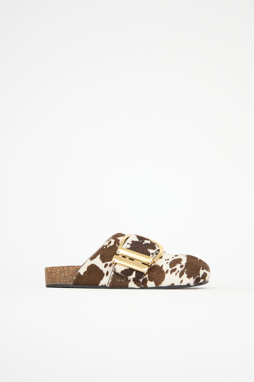 Khaite Printed Hair Downing Mule