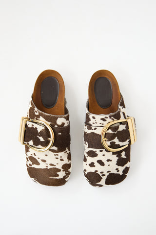 Khaite Printed Hair Downing Mule