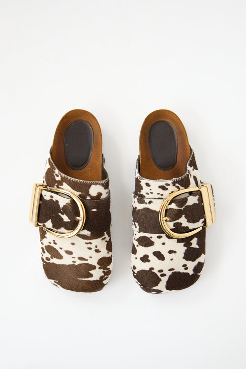 Khaite Printed Hair Downing Mule