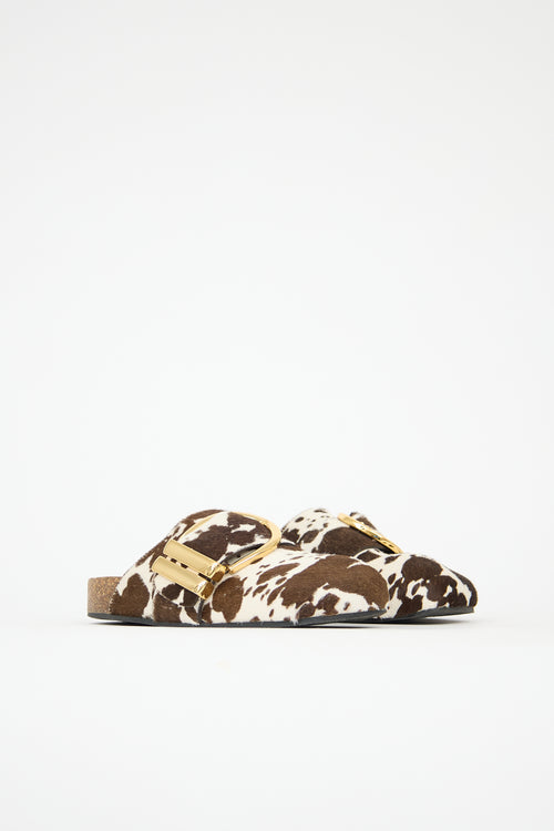 Khaite Printed Hair Downing Mule