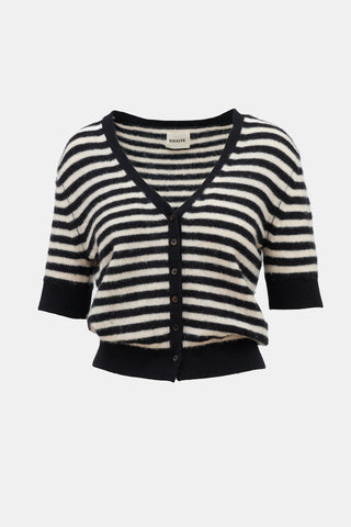 Khaite Cashmere Striped Cardigan