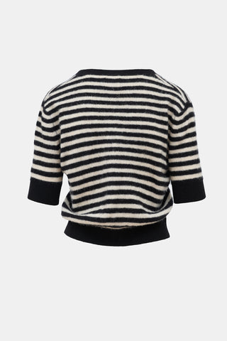 Khaite Cashmere Striped Cardigan