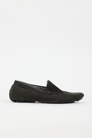 Kiton Suede & Shearling Loafer