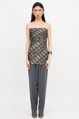 KNWLS Plaid Skinn Tube Dress