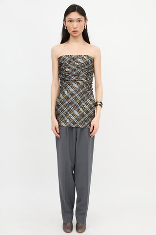 KNWLS Plaid Skinn Tube Dress