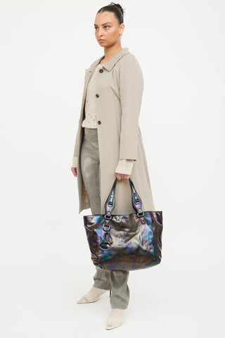 Gucci Iridescent Patent Leather Icon Bit Tote