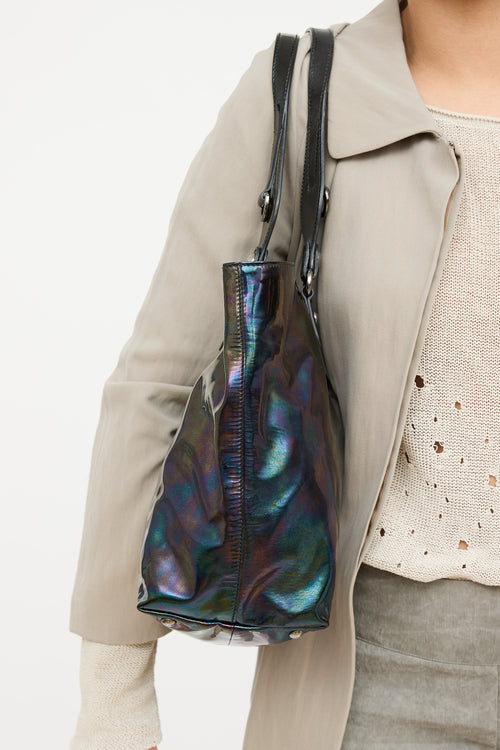 Gucci Iridescent Patent Leather Icon Bit Tote