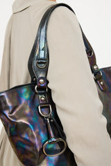 Gucci Iridescent Patent Leather Icon Bit Tote