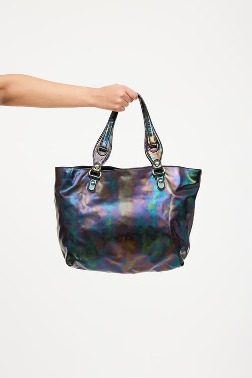 Gucci Iridescent Patent Leather Icon Bit Tote