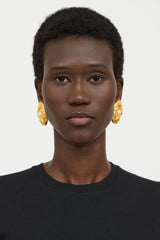 Karl LagerfeldGold Plated Faux Pearl Cross Earring
