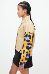 Kenzo Beige & Multicolour Logo Print Jacket