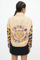 Kenzo Beige & Multicolour Logo Print Jacket