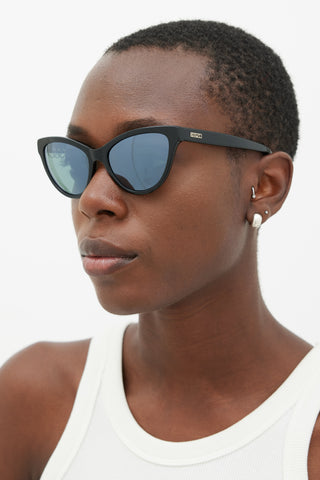 Kenzo Black & Blue KZ3194 Cateye Sunglasses