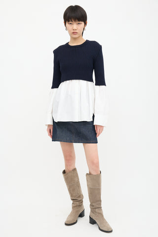 Kenzo Layered Sweater & Poplin Shirt