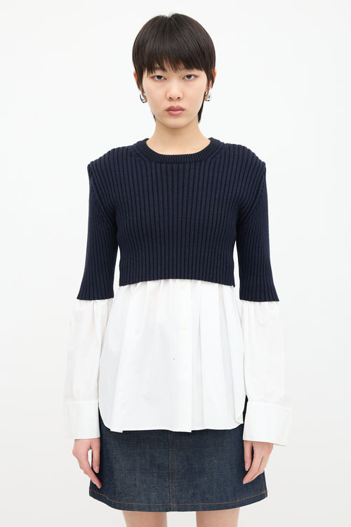 Kenzo Layered Sweater & Poplin Shirt