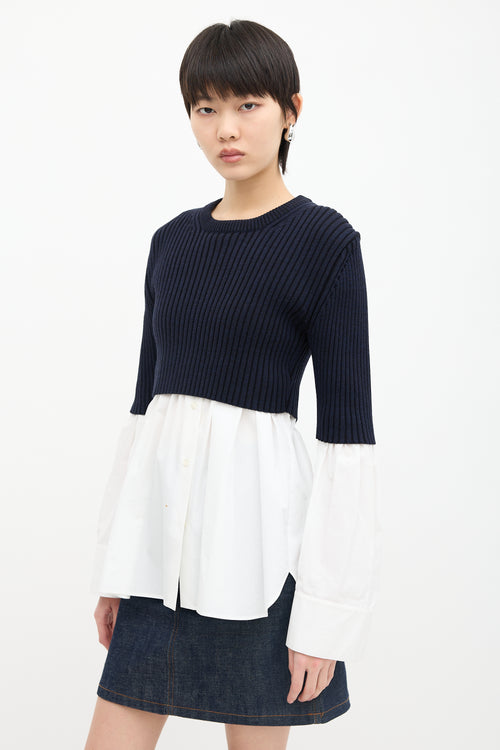 Kenzo Layered Sweater & Poplin Shirt