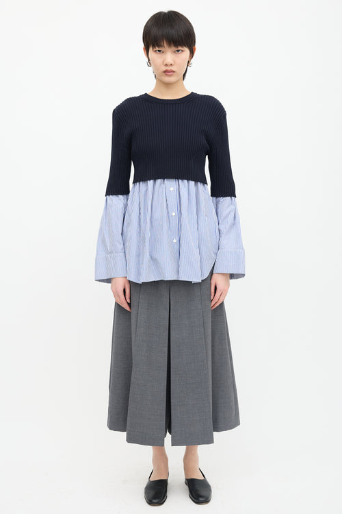 Kenzo Layered Sweater & Poplin Shirt