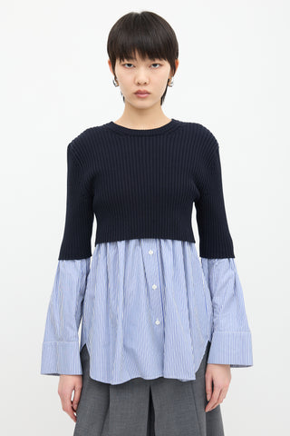 Kenzo Layered Sweater & Poplin Shirt