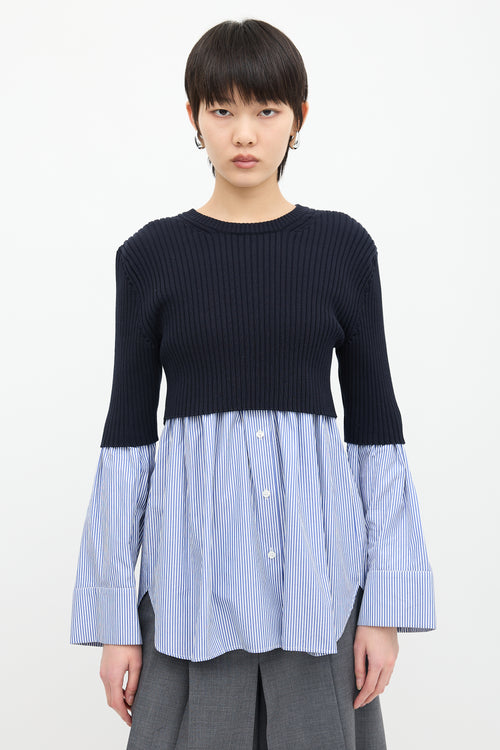 Kenzo Layered Sweater & Poplin Shirt