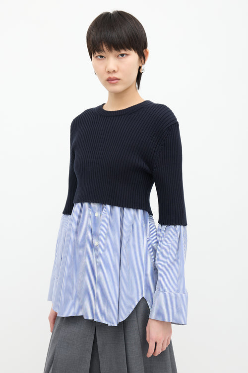 Kenzo Layered Sweater & Poplin Shirt