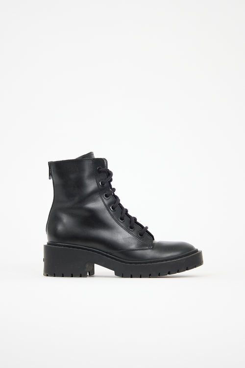 Kenzo Leather Pike Lace Up Boot