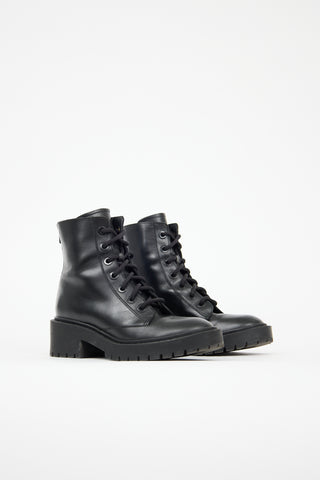 Kenzo Leather Pike Lace Up Boot