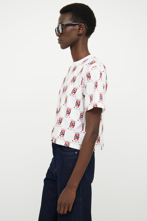 Kenzo White Graphic Short Sleeve Tee