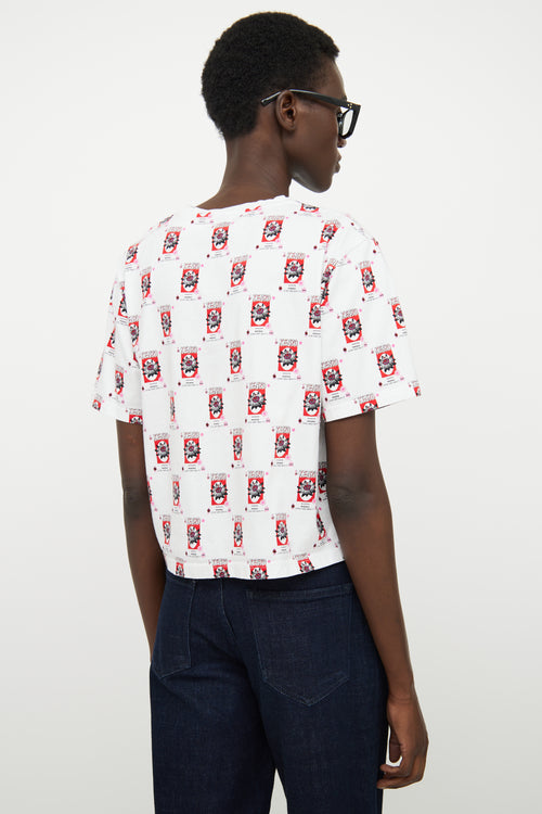 Kenzo White Graphic Short Sleeve Tee