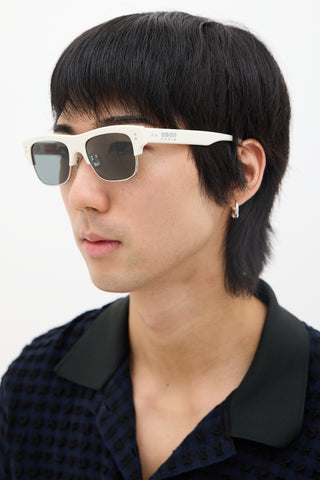 Kenzo White & Silver KZ40171U Square Sunglasses