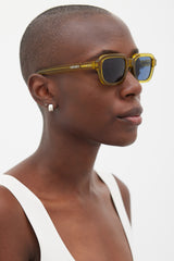 Kenzo Yellow & Blue Square KZ401291 Sunglasses