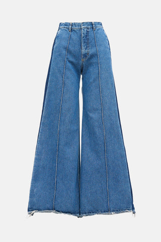 Ksenia Schnaider Wide Leg Panel Jeans