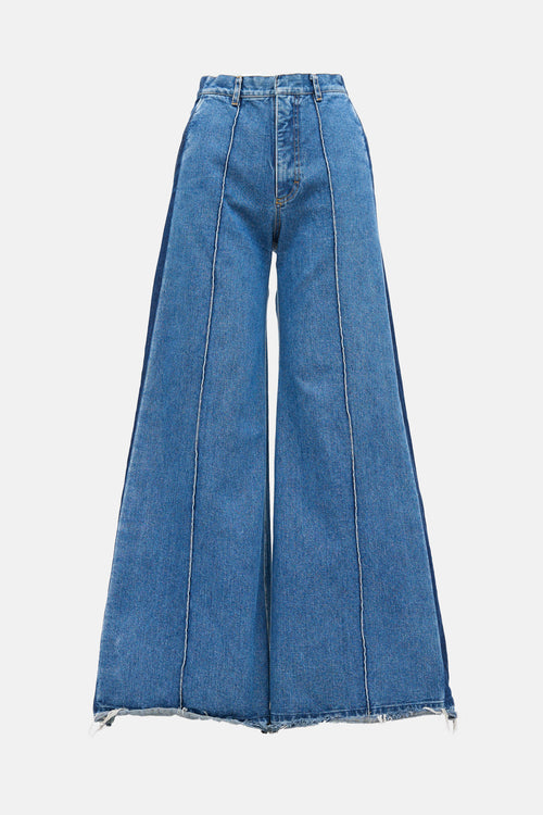 Ksenia Schnaider Wide Leg Panel Jeans