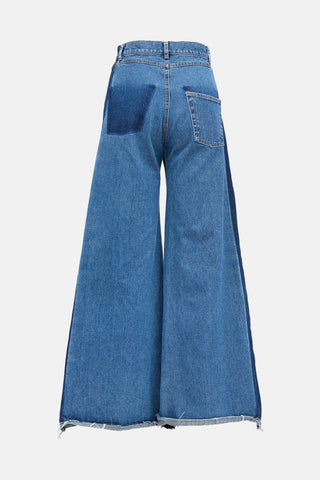 Ksenia Schnaider Wide Leg Panel Jeans