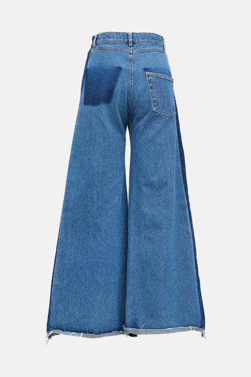 Ksenia Schnaider Wide Leg Panel Jeans