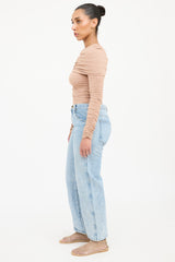 Khaite Zuri Ruched Off Shoulder Top