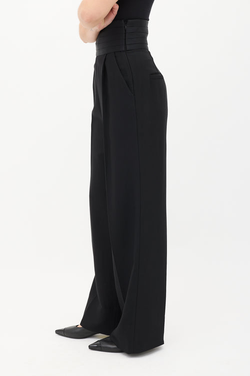 Khaite Black Camberly Tuxedo Trouser