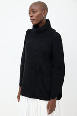 Khaite Black Cashmere Nimbus Turtleneck Sweater