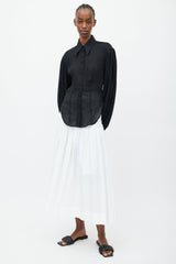 Khaite Black Linen Shirt