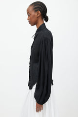 Khaite Black Linen Shirt