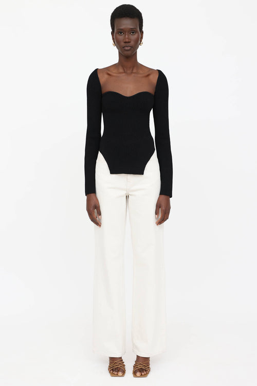 Khaite Maddy Long Bustier Top
