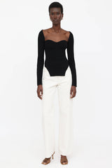 Khaite Maddy Long Bustier Top